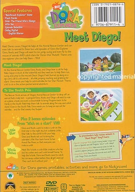 Dora The Explorer Meet Diego Dvd 2003 Dvd Empire