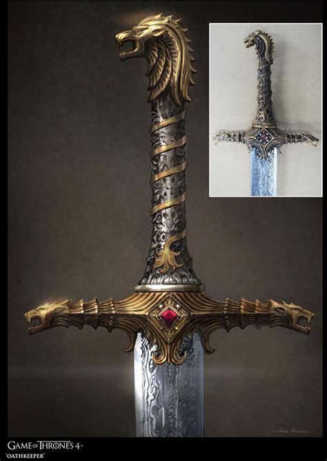 Peter Mckinstry Oathkeeper Sword Drawing Fantasy Weapons Game Of