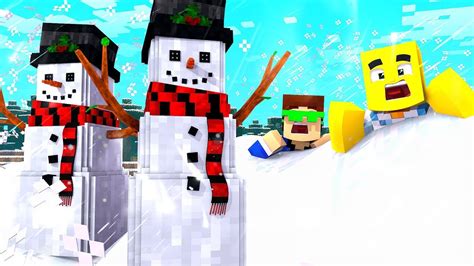 Nos Atacan Los Mu Ecos De Nieve En Minecraft La Navidad Del Terror