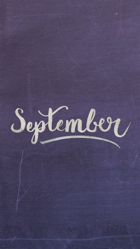 September Mobile 640×1 136 пикс Pretty Wallpaper Iphone Calendar