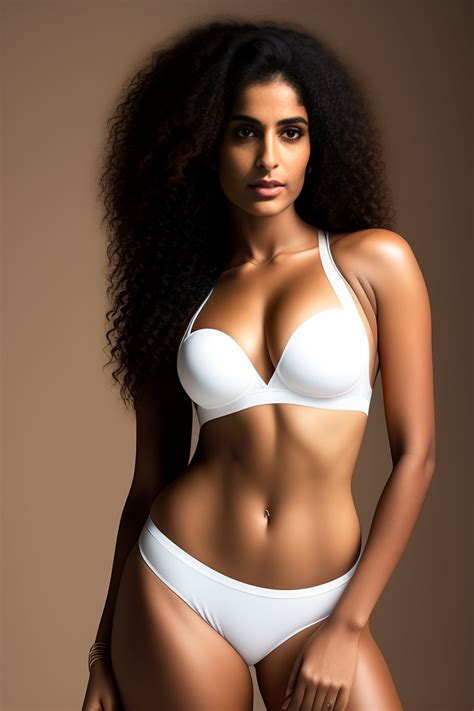 Lexica Copper Bra Tight Body White Indian Girl With Curly Hair