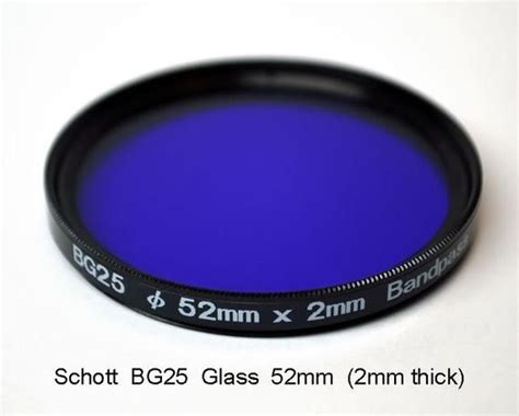 Schott Bg25 52mm X 2mm Thick Uv Bandpass Ultraviolet Dual Etsy Uv