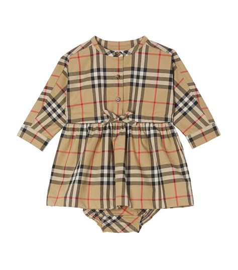 Burberry Kids Brown Vintage Check Dress And Bloomers Set 1 19 Months