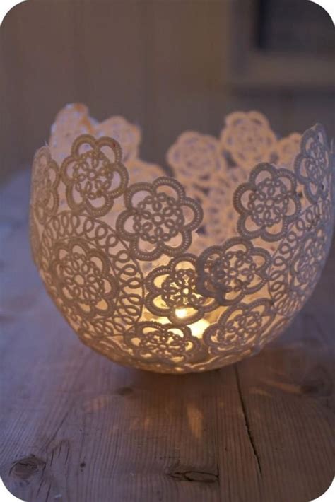 Doily Candle Holders Lace Doilies Creative Crafts
