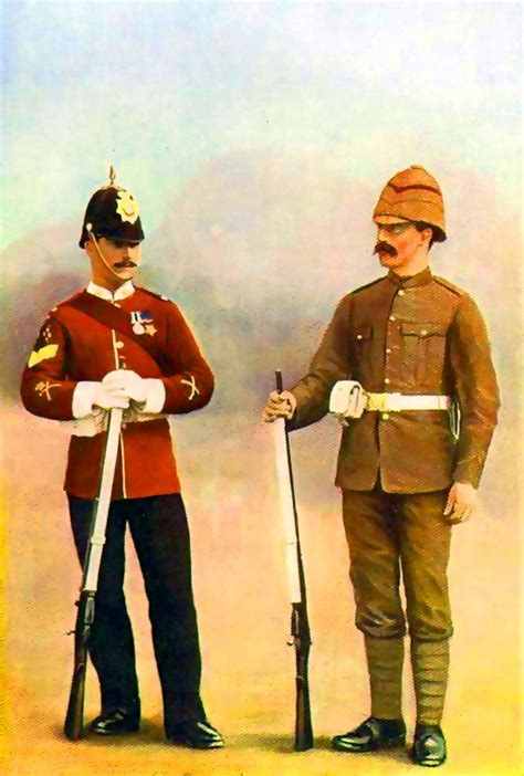 Colour Sergeant And Private Of Gloucestershire Regt British Army