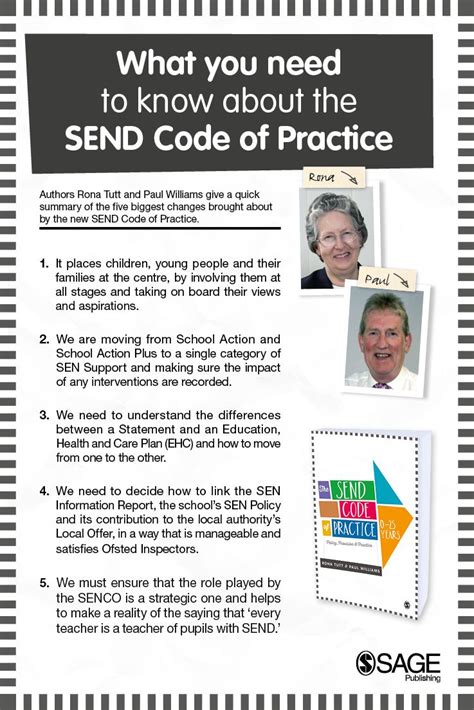 The Send Code Of Practice 0 25 Years Coding Special Educational