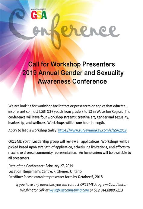 Call For 2019 Workshop Presenters Ok2bme