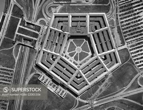 1940s 1950s Aerial View The Pentagon Arlington Va Usa Superstock