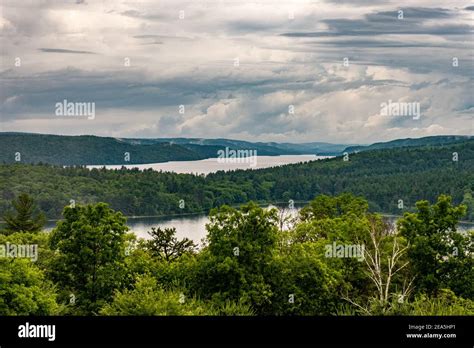 The Enfield Lookout At The Quabbin Reservoir Massachusetts Stock Photo