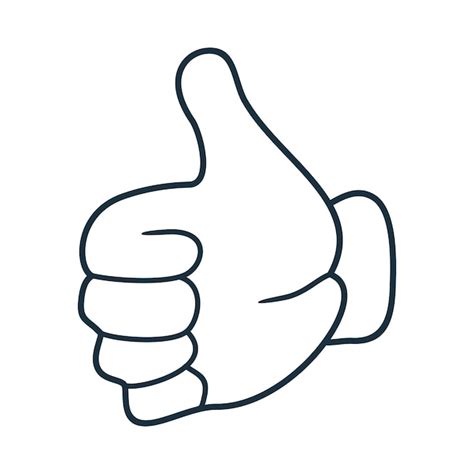 Premium Vector Vector Doodle Hand Drawn Thumbs Up Icon