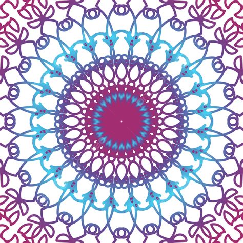 Gambar Pola Busana Thai Desain Seni Mandala Geometri Arab Etnis Png