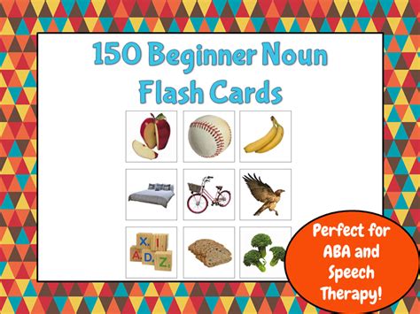 150 Common Noun Flash Cards Great For Aba Autism Teaching Resources