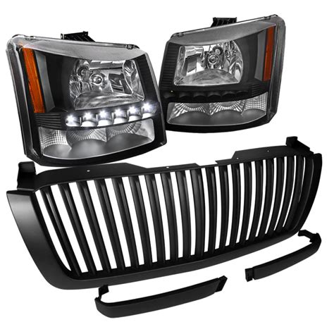 Spec D Tuning For 2003 2005 Chevy Silverado Black Smd Led Headlights