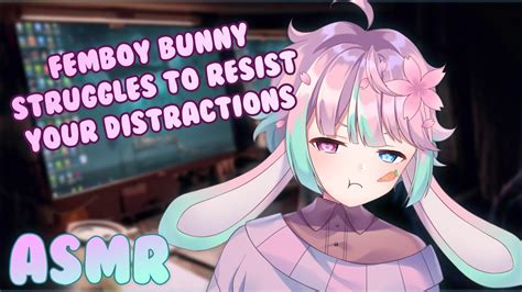 Asmr You Distract Your Femboy Bunny While He Tries To Game🎮~ Roleplay