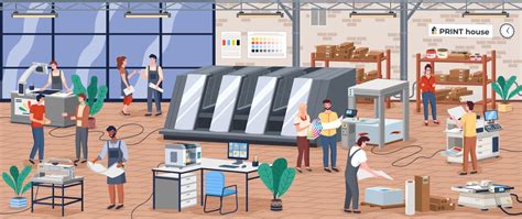 Premium Vector Printing House Polygraphy Industry Isometric
