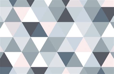 Grey And Pink Geometric Triangle Pattern Wallpaper Murals Wallpaper