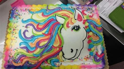 Or a gift for a one year old (why do people buy them toys instead of diapers?!) or even a two year old (because it's not like they know what the heck a birthday is or what what you need to make a unicorn diaper cake. Rainbow Unicorn Sheet Cake Simple Decorating Cakes ...