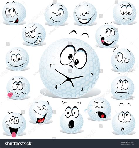 At globalgolf, we bring peace of mind to the buying process by offering a unique club condition, globalgolf certified preowned. Vector Golf Ball Cartoon Isolated On White With Many ...