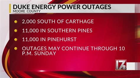 38000 In The Dark As Power Outage Hits Moore County Newspaper Reports