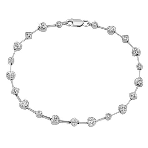 14k White Gold Diamond Bracelet Westwood Jewelers