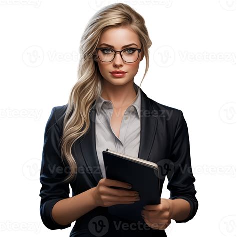 Beautiful Female Secretary Office Lady Office Girl Office Secretary No Background Perfect For