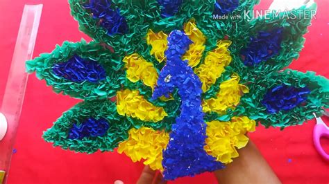 Diy Peacock Using Tissue Paper Home Decorwall Hanginghand Craft