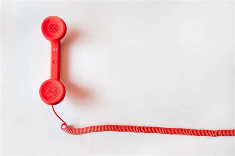 Cable Call Communication Contact Help Marketing Phone Red