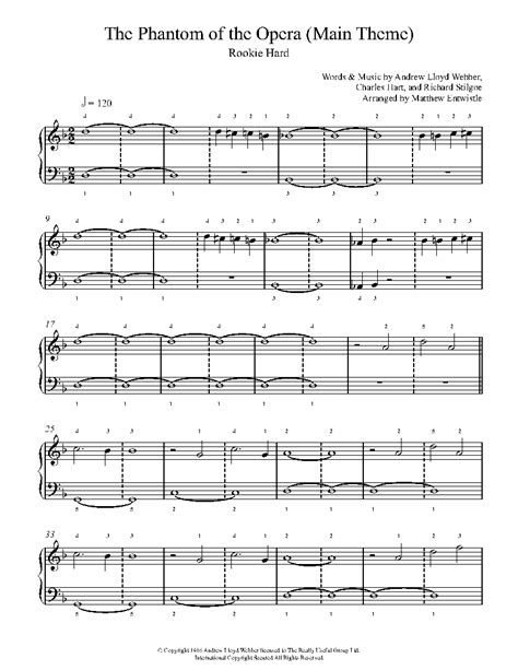 The phantom of the opera ~ piano solo.pdf. The Phantom Of the Opera (Main Theme) by Phantom Of The Opera Piano Sheet Music | Rookie Level