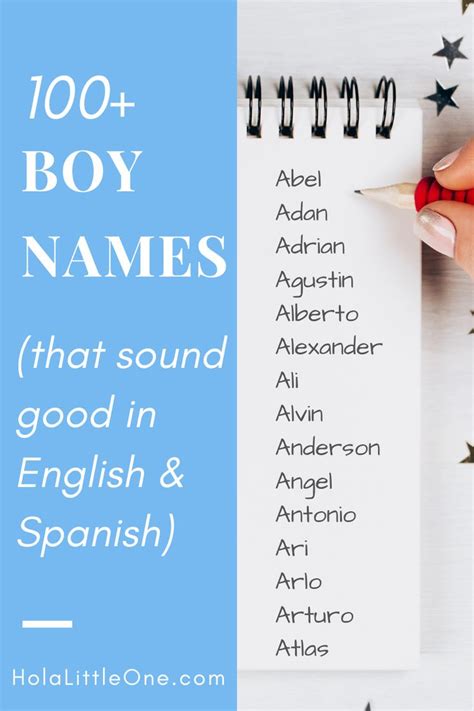 Baby Boy Names That Sound Good In English And Spanish English Boy