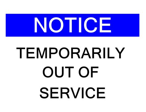 Temporarily Out Of Order Sign Printable Printable Templates