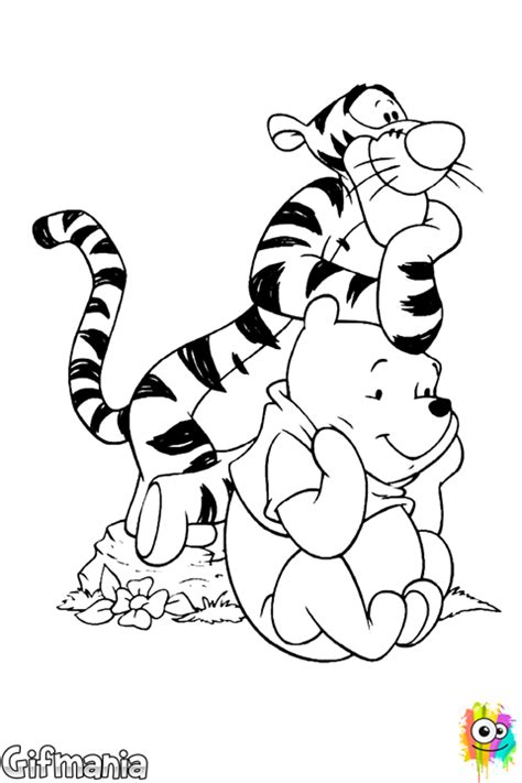 Dibujo De Winnie Y Tigger Para Colorear Cartoon Coloring Pages