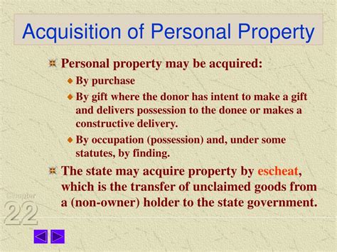 Ppt Chapter 22 Personal Property Powerpoint Presentation Free