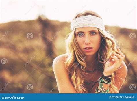Fashion Portrait Of Beautiful Young Woman Backlit At Sunset Stock Image Image Of Funny