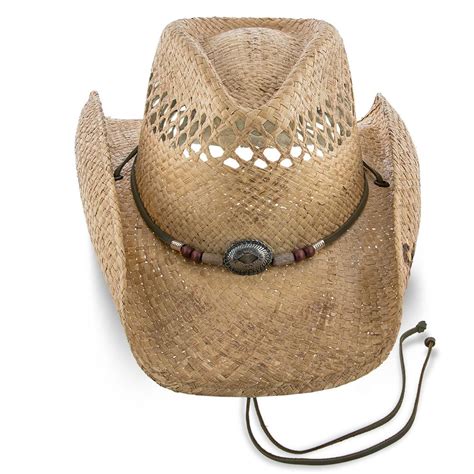 Stoney Creek Stetson Naturalbrown Stained Raffia Straw Cowboy Hat