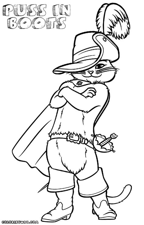 28 Puss In Boots Coloring Page Marinmartynn