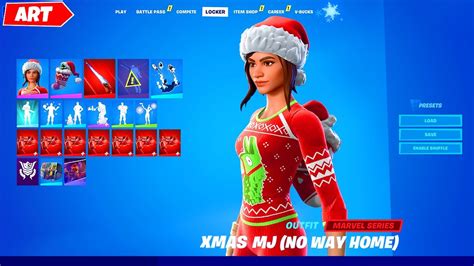 I Added Xmas Mj Spider Man No Way Home In Fortnite シ Youtube