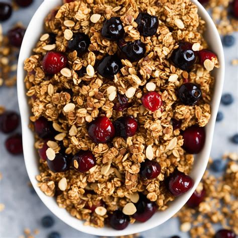 Crunchy Granola With Berries And Cherries Recipe