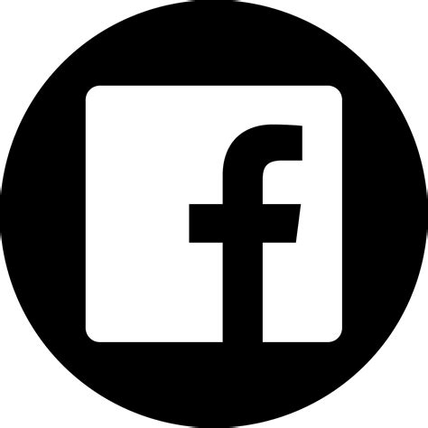 Facebook Logo Black And White Circle