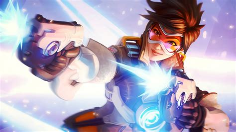 Tracer Overwatch Artwork Wallpapers Hd Wallpapers Id 28465 Daftsex Hd