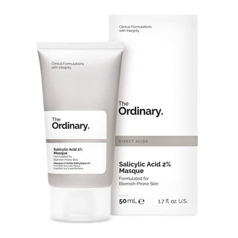 This 2% treatment solution helps exfoliate the inside walls of pores to fight the appearance of blemishes and for better visible skin clarity with continued use. The Ordinary Salicylic Acid 2% Masque 50ml - Feelunique