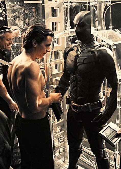 Christian Bale As Bruce Waynebatman Behind The Scenes Of The Dark