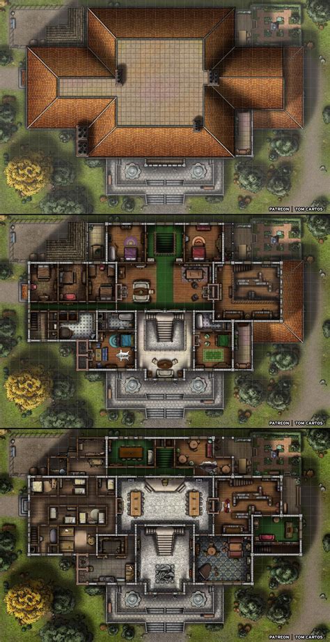 Pin by Estevão Elias on DnD maps Building map Fantasy city map Abandoned mansion