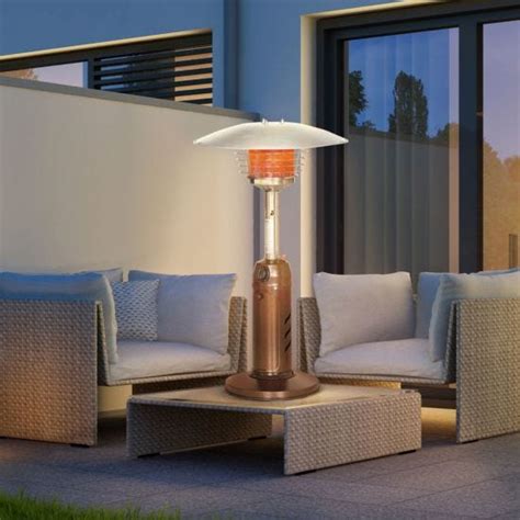 Outsunny Gas Patio Heater With Tip Over Protection Brown Robert Dyas