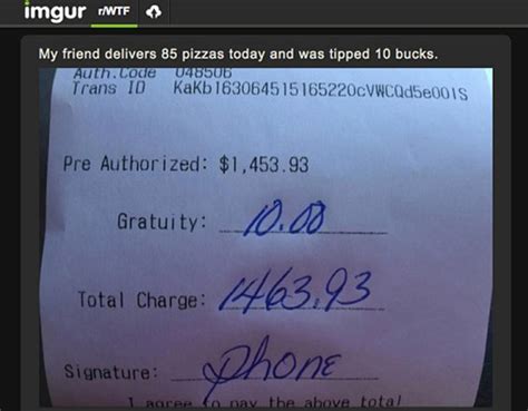 Pizza Delivery Man Gets A 10 Tip For A 1500 Order