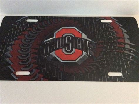 Ohio State Buckeyes Sublimation License Plate Tag