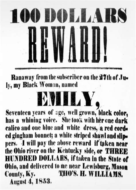 Fugitive Slave Ad 1853 The Fugitive Slave Case