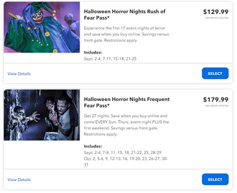 Horror Nights Orlando Tickets