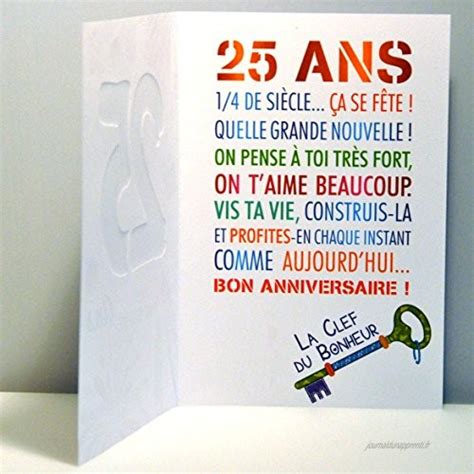 Carte Anniversaire 25 Ans A Imprimer