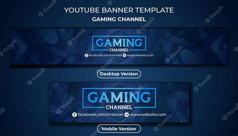 Premium Vector Youtube Gaming Channel Art Template And Creative