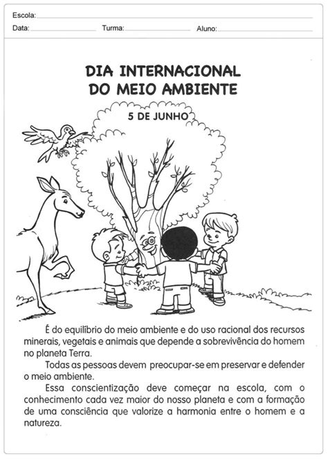 Atividades Sobre O Meio Ambiente Para Educa O Infantil Para Imprimir